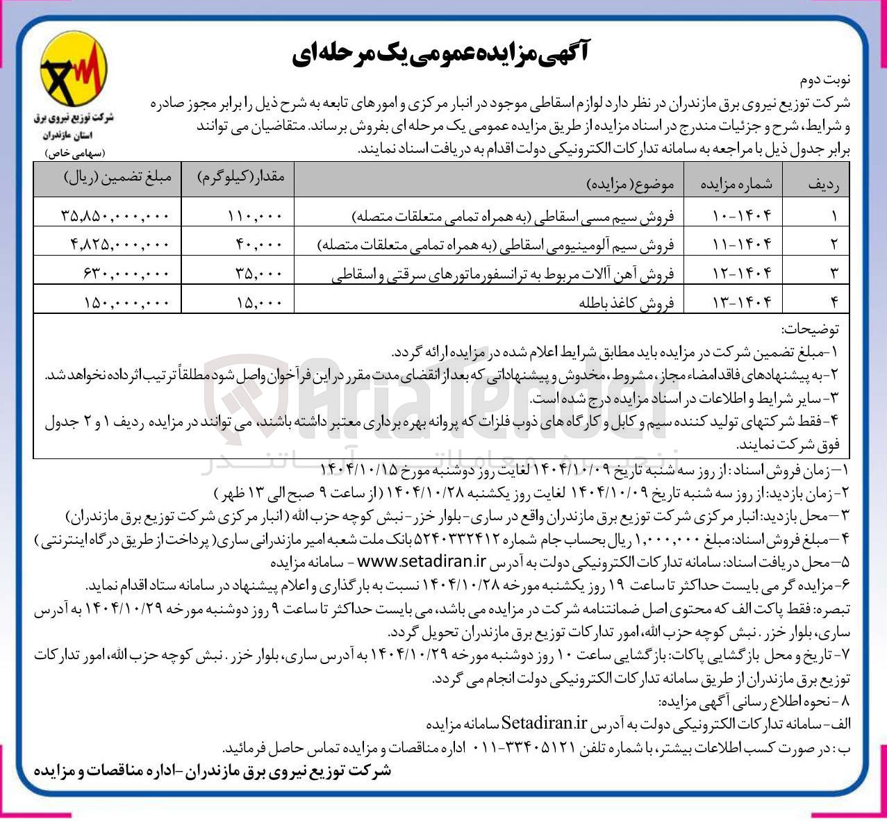 تصویر کوچک آگهی فروش سیم مسی اسقاطی به همراه تمامی متعلقات متصله