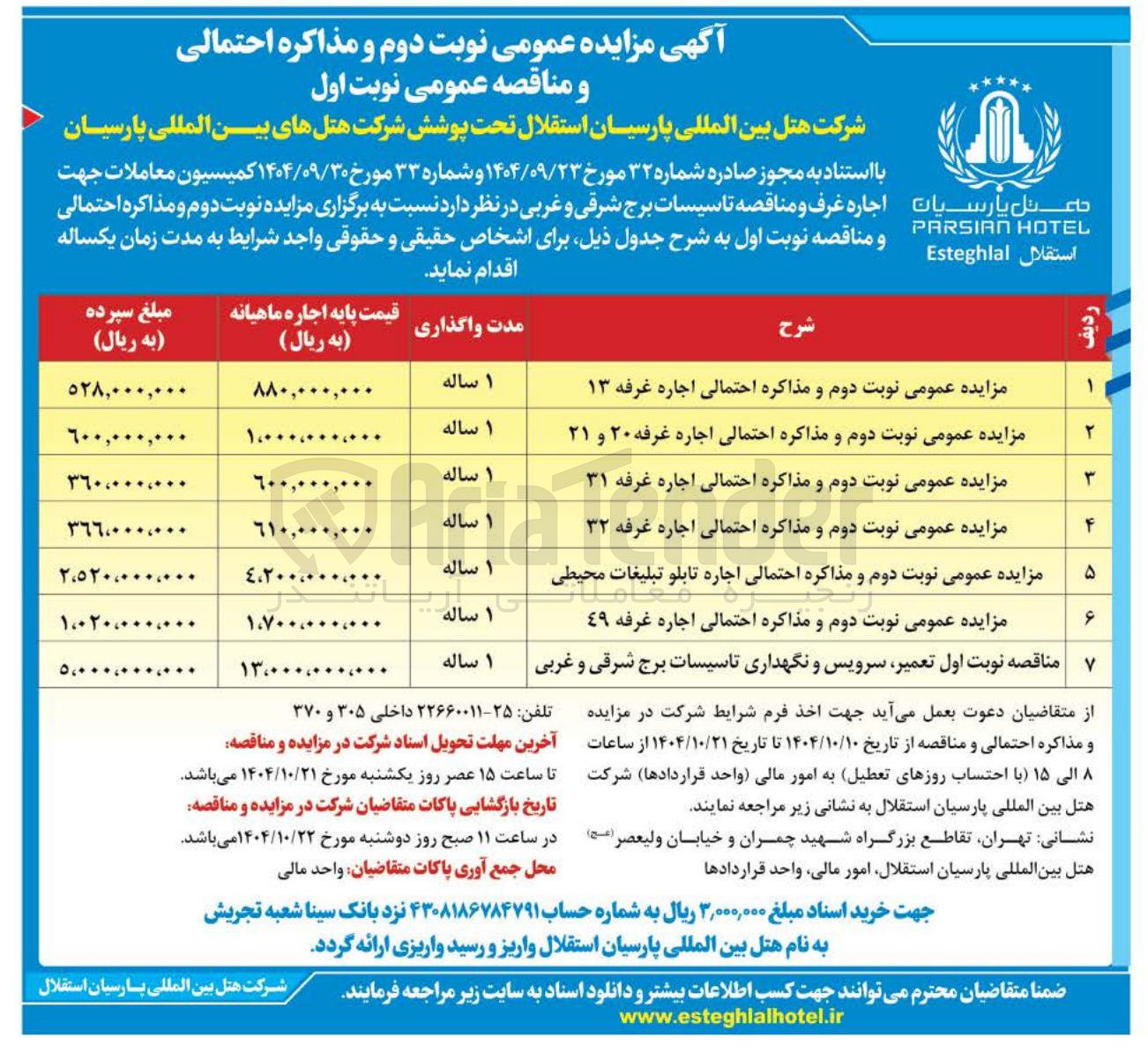 تصویر کوچک آگهی اجاره غرفه ها و تابلو تبلیغاتی