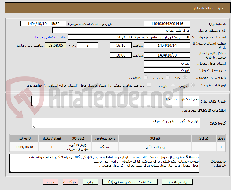 تصویر کوچک آگهی یخچال 5 فوت ایستکول