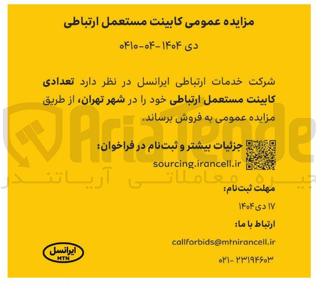 تصویر کوچک آگهی تعدادی کابینت مستعمل ارتباطی