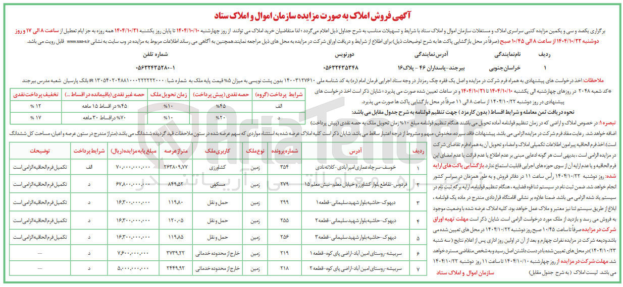 تصویر کوچک آگهی فروش املاک