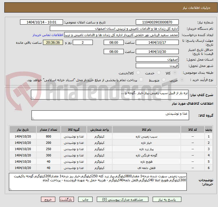 تصویر کوچک آگهی تره بار از قبیل سیب زمینی،پیاز،خیار ،گوجه و ... 