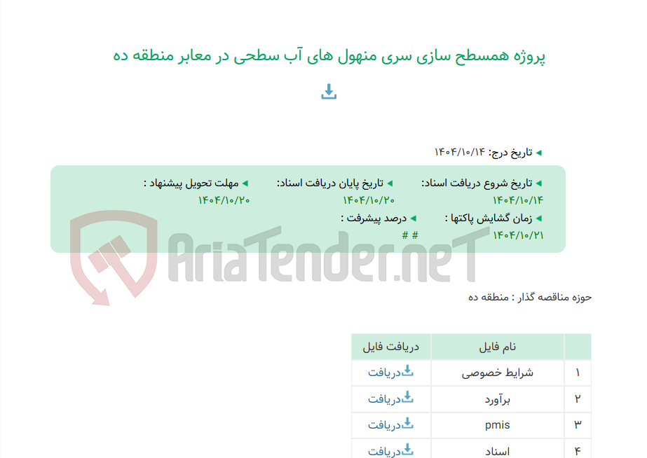 تصویر کوچک آگهی پروژه همسطح سازی سری منهول های آب سطحی در معابر منطقه ده