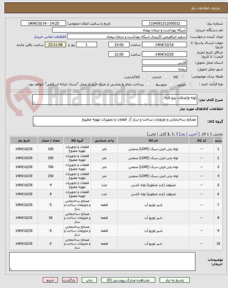 تصویر کوچک آگهی لوله واتصالات پنج لایه