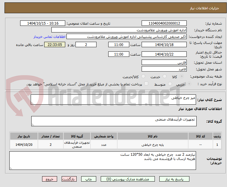 تصویر کوچک آگهی میز چرخ خیاطی