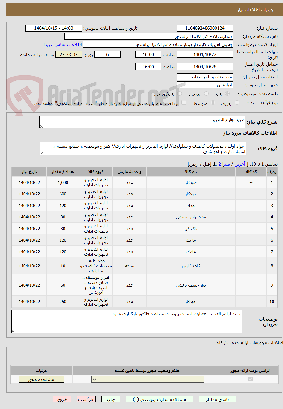 تصویر کوچک آگهی خرید لوازم التحریر