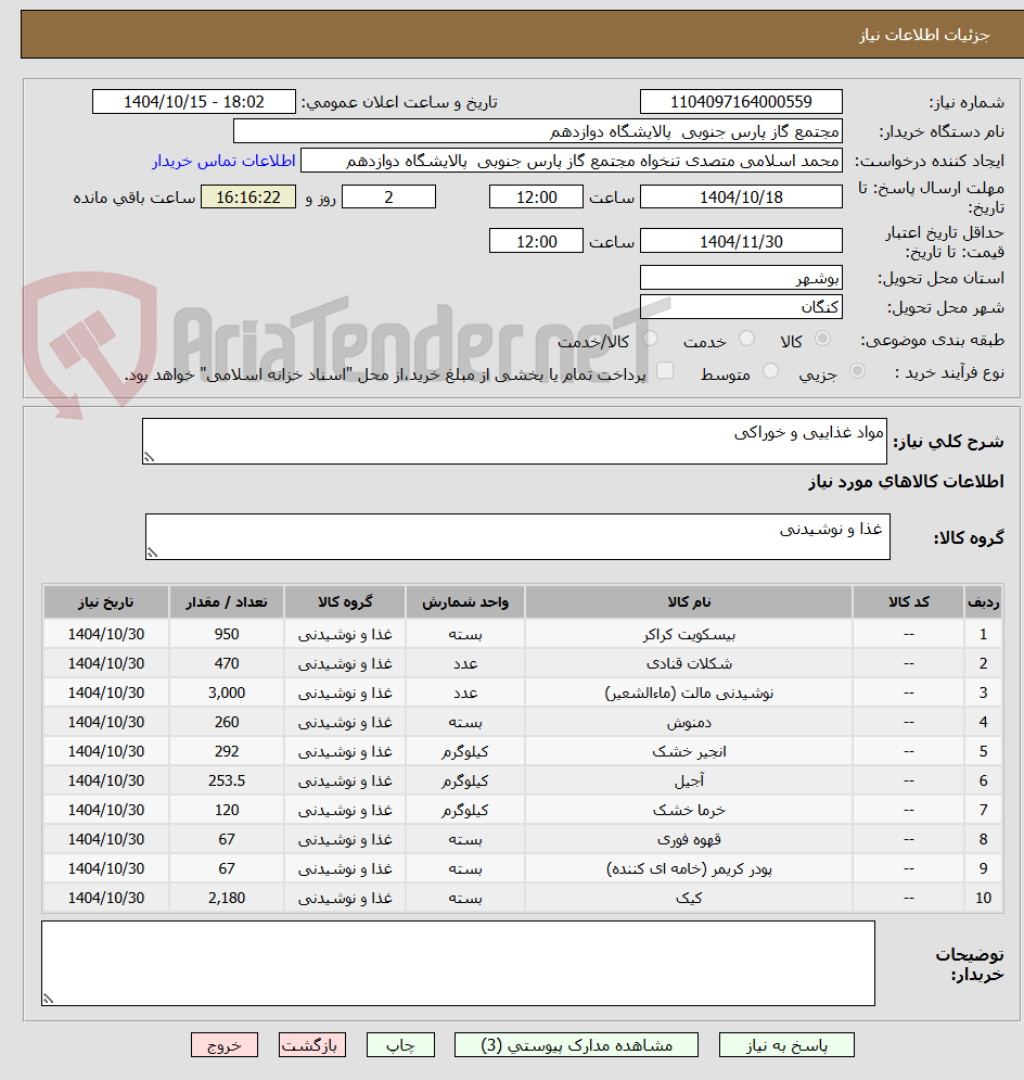 تصویر کوچک آگهی مواد غذاییی و خوراکی 