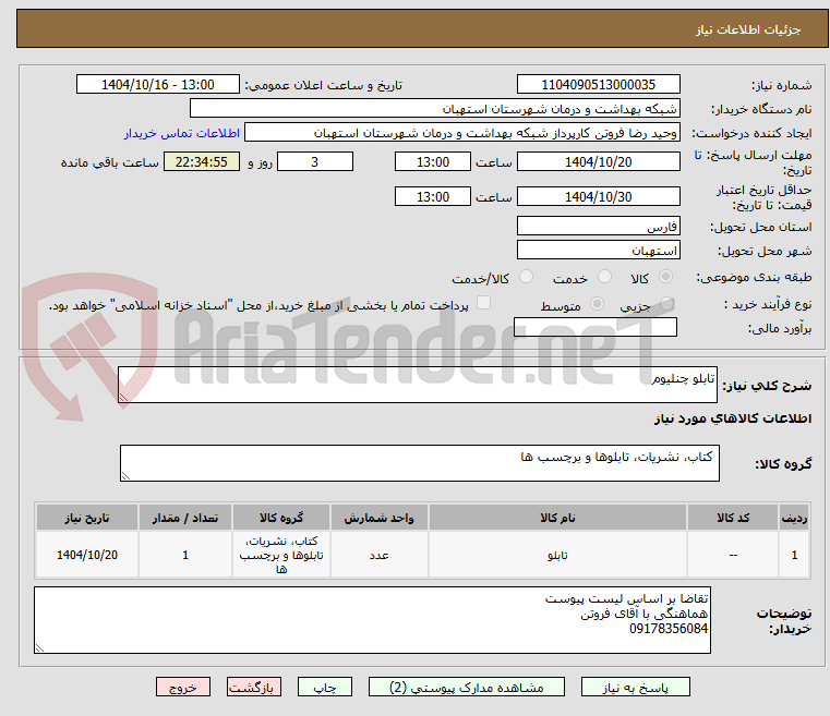 تصویر کوچک آگهی تابلو چنلیوم