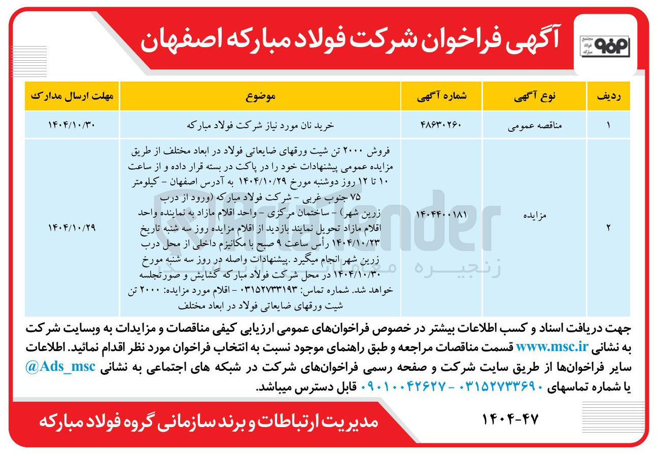 تصویر کوچک آگهی فروش ۲۰۰۰ تن شیت ورقهای ضایعاتی فولاد در ابعاد مختلف