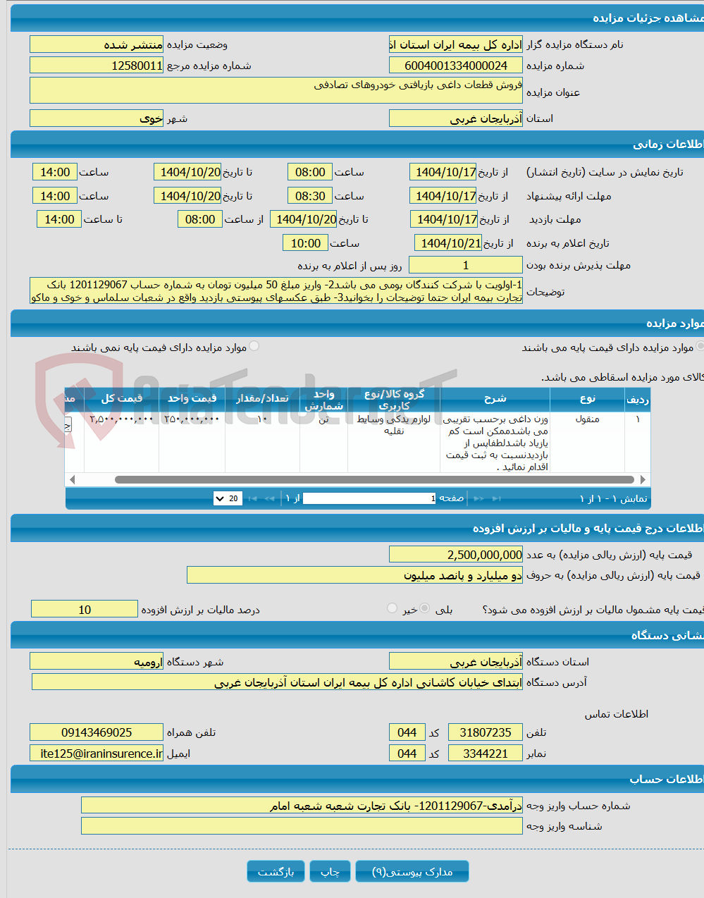 تصویر کوچک آگهی فروش قطعات داغی بازیافتی خودروهای تصادفی 