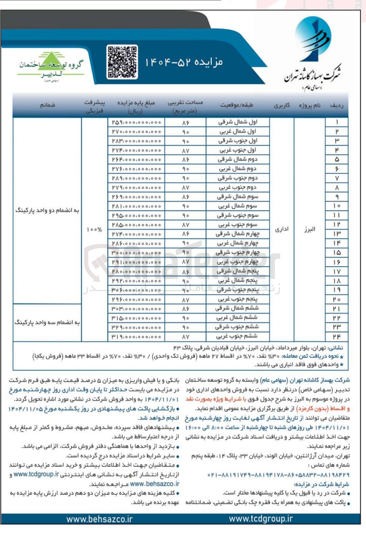 تصویر کوچک آگهی فروش واحدهای اداری
