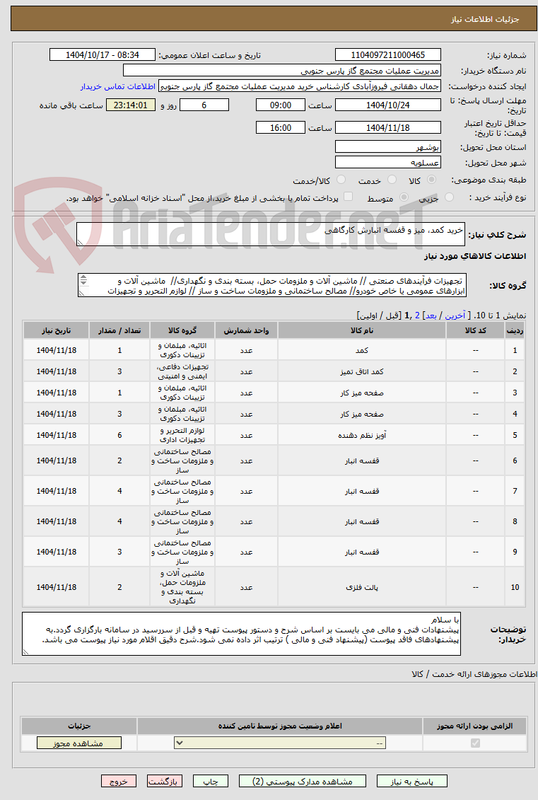 تصویر کوچک آگهی خرید کمد، میز و قفسه انبارش کارگاهی