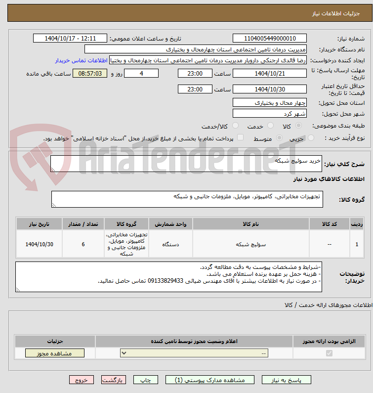 تصویر کوچک آگهی خرید سوئیچ شبکه