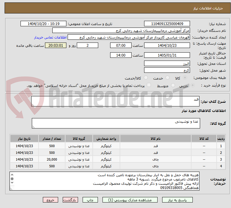تصویر کوچک آگهی قند