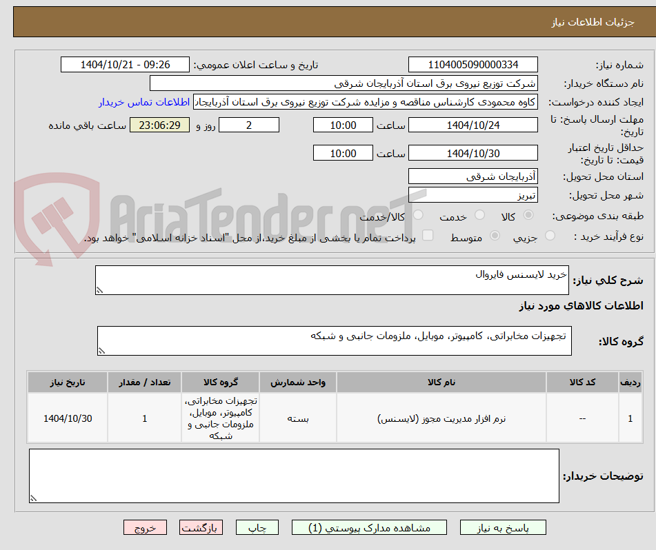 تصویر کوچک آگهی خرید لایسنس فایروال