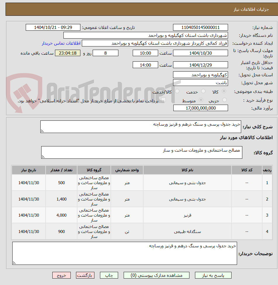 تصویر کوچک آگهی خرید جدول پرسی و سنگ درهم و قرنیز ورساچه 