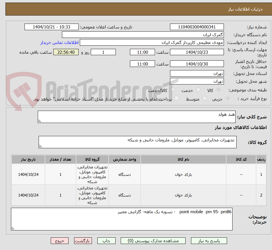 تصویر کوچک آگهی هند هولد