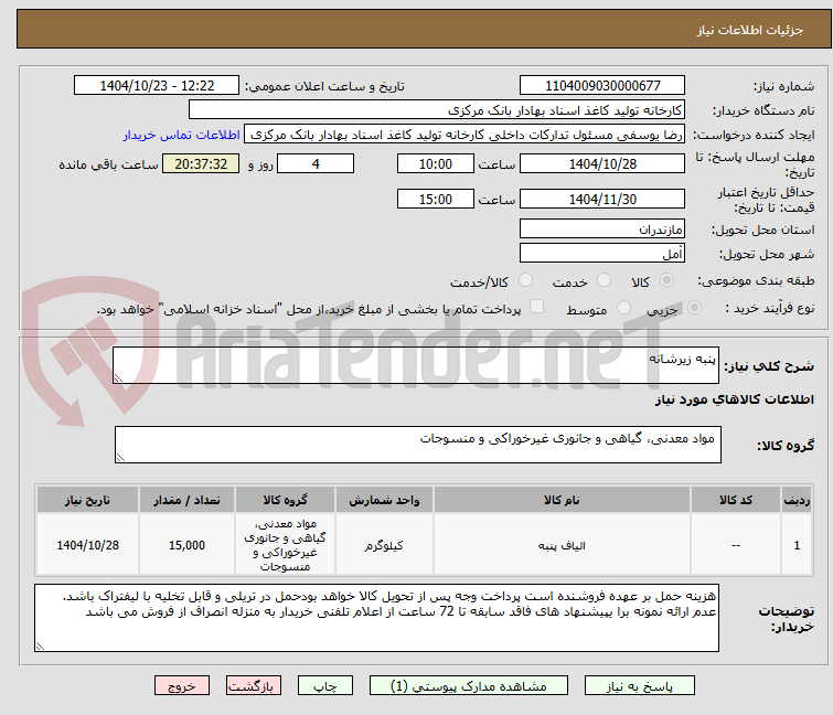 تصویر کوچک آگهی پنبه زیرشانه