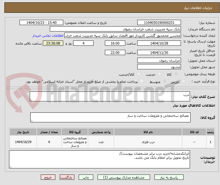 تصویر کوچک آگهی درب