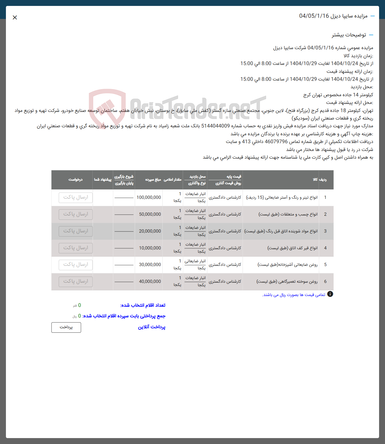 تصویر کوچک آگهی انواع مواد شوینده اتاق قبل رنگ