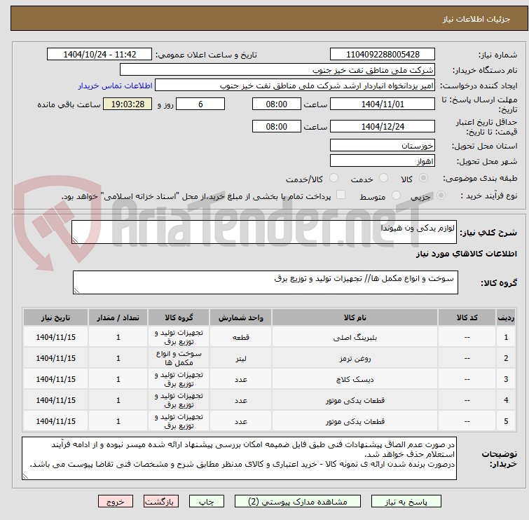 تصویر کوچک آگهی لوازم یدکی ون هیوندا