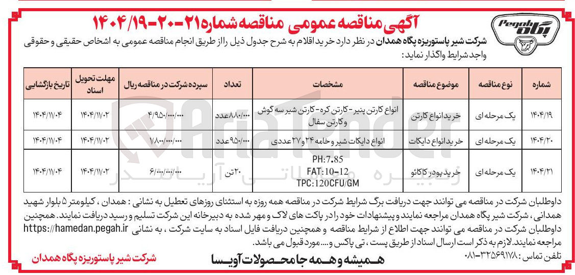 تصویر کوچک آگهی انواع کارتن پنیر کارتن کره کارتن شیر سه گوش و کارتن سفال