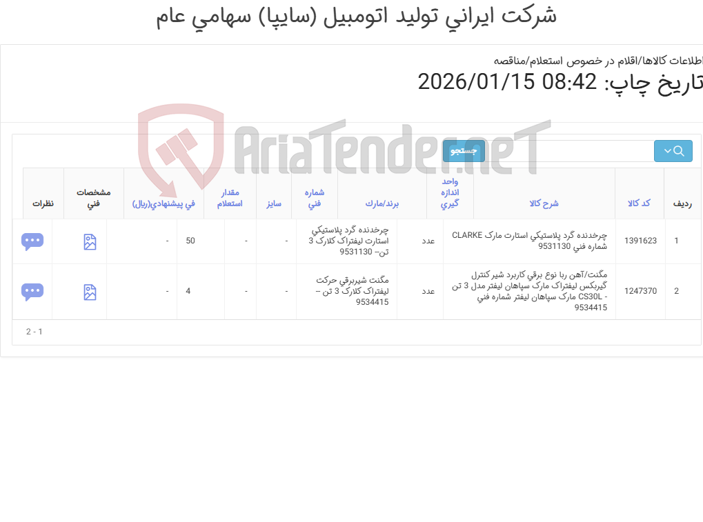 تصویر کوچک آگهی چرخدنده گرد پلاستیکی با مگنت شیر گیربکس سپاهان 3تن