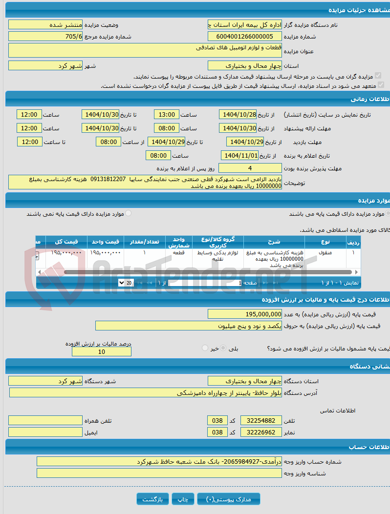 تصویر کوچک آگهی قطعات و لوازم اتومبیل های تصادفی 