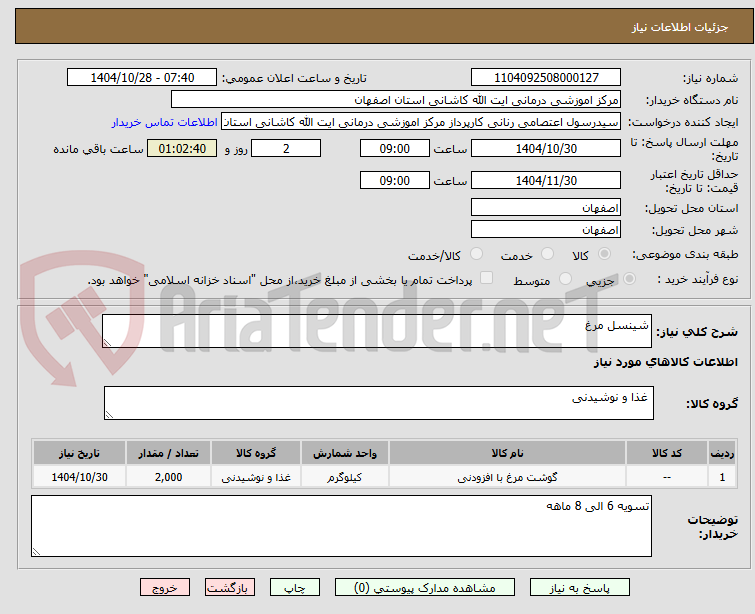 تصویر کوچک آگهی شینسل مرغ