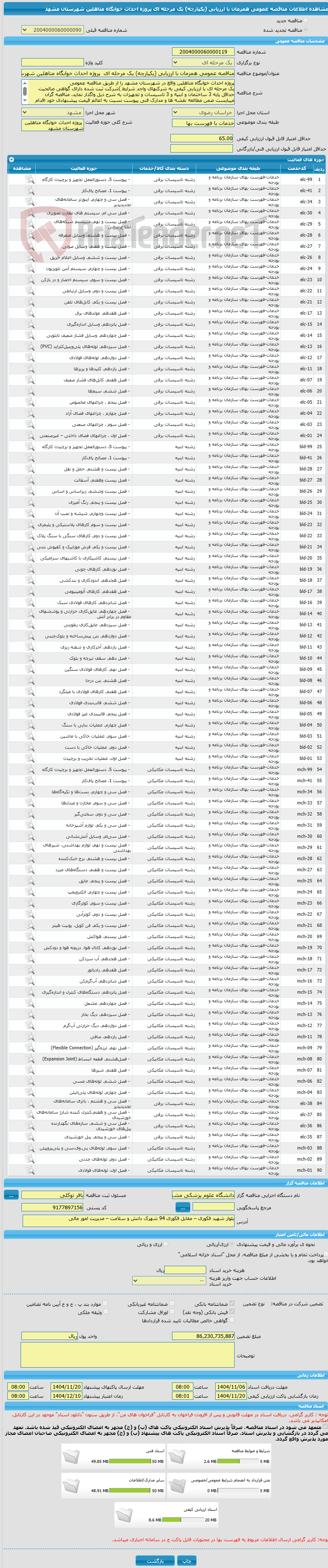 تصویر کوچک آگهی مناقصه عمومی همزمان با ارزیابی (یکپارچه) یک مرحله ای  پروژه احداث خوابگاه متاهلین شهرستان مشهد