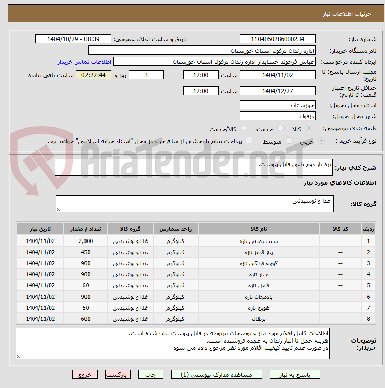 تصویر کوچک آگهی تره بار دوم طبق فایل پیوست.