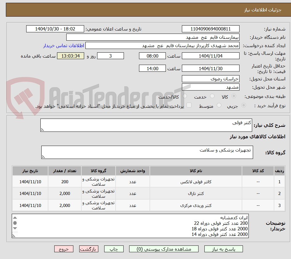 تصویر کوچک آگهی کتتر فولی