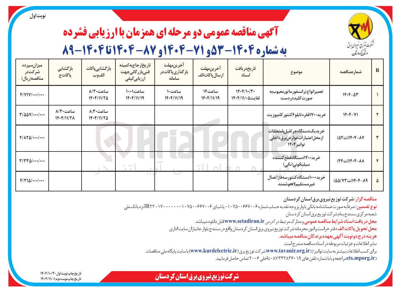 تصویر کوچک آگهی  خرید یک دستگاه جرثقیل با متعلقات