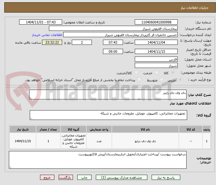 تصویر کوچک آگهی دی وی دی رایتر