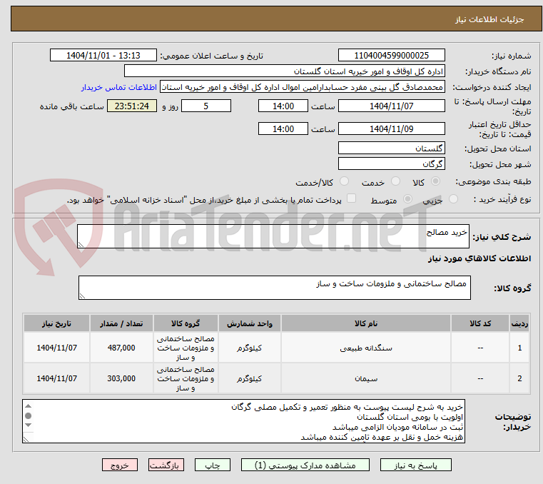 تصویر کوچک آگهی خرید مصالح