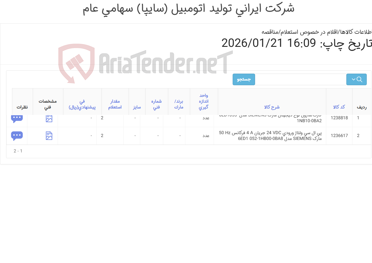 تصویر کوچک آگهی کارت /ماژول / پی ال سی