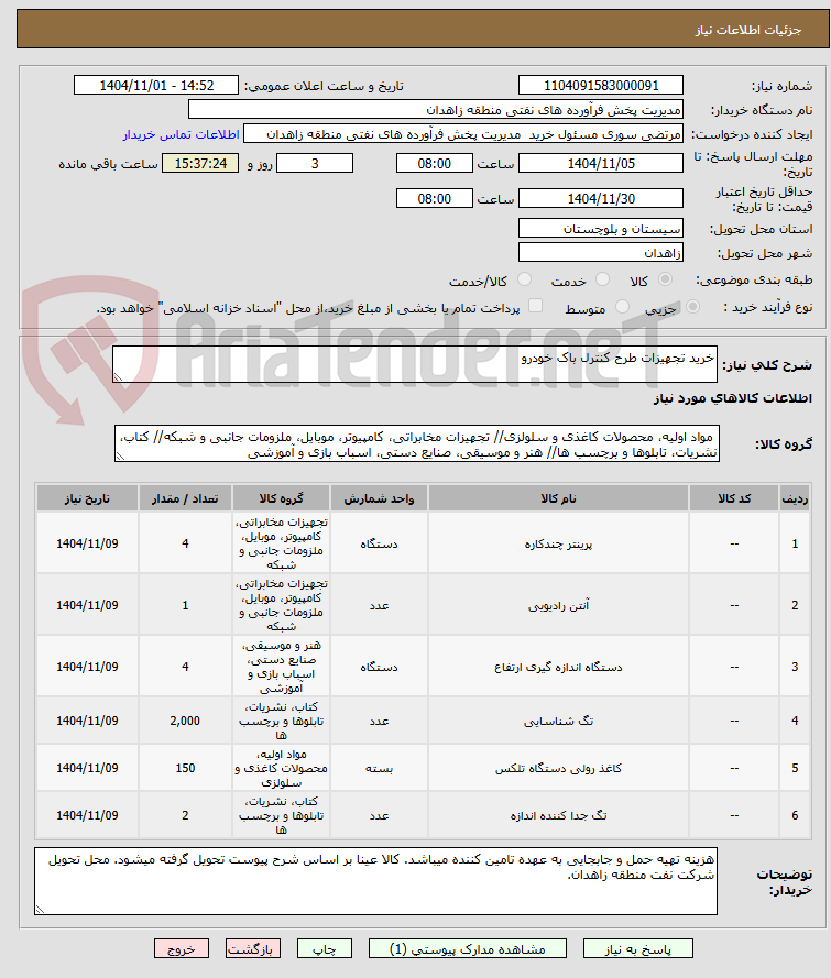 تصویر کوچک آگهی خرید تجهیزات طرح کنترل باک خودرو