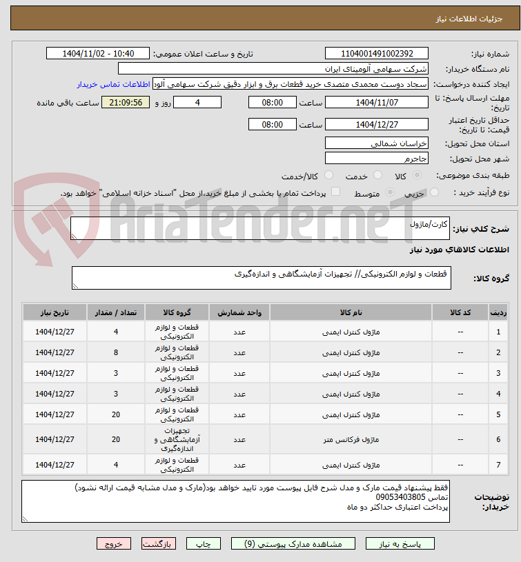 تصویر کوچک آگهی کارت/ماژول
