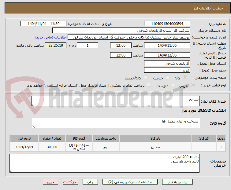 تصویر کوچک آگهی ضد یخ