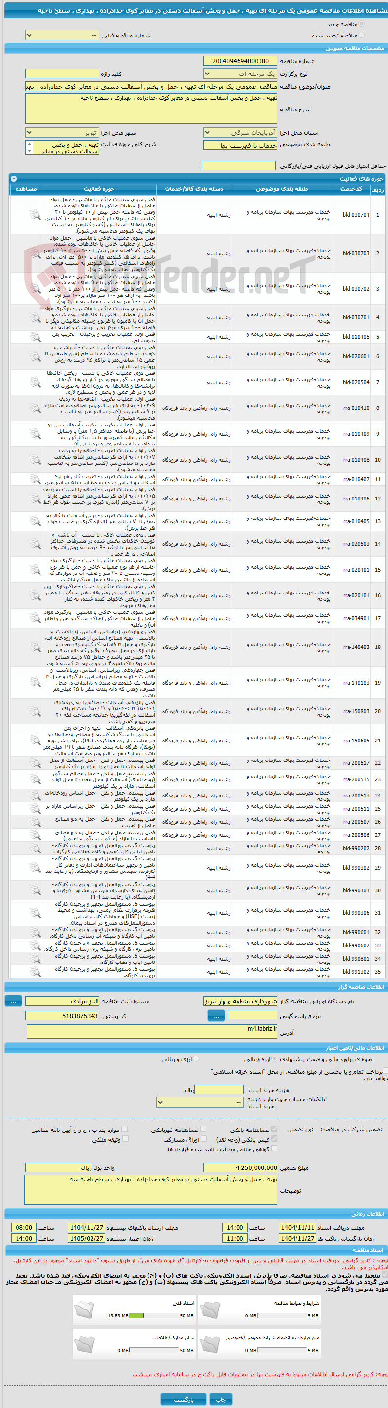 تصویر کوچک آگهی مناقصه عمومی یک مرحله ای تهیه ، حمل و پخش آسفالت دستی در معابر کوی حدادزاده ، بهداری ، سطح ناحیه 