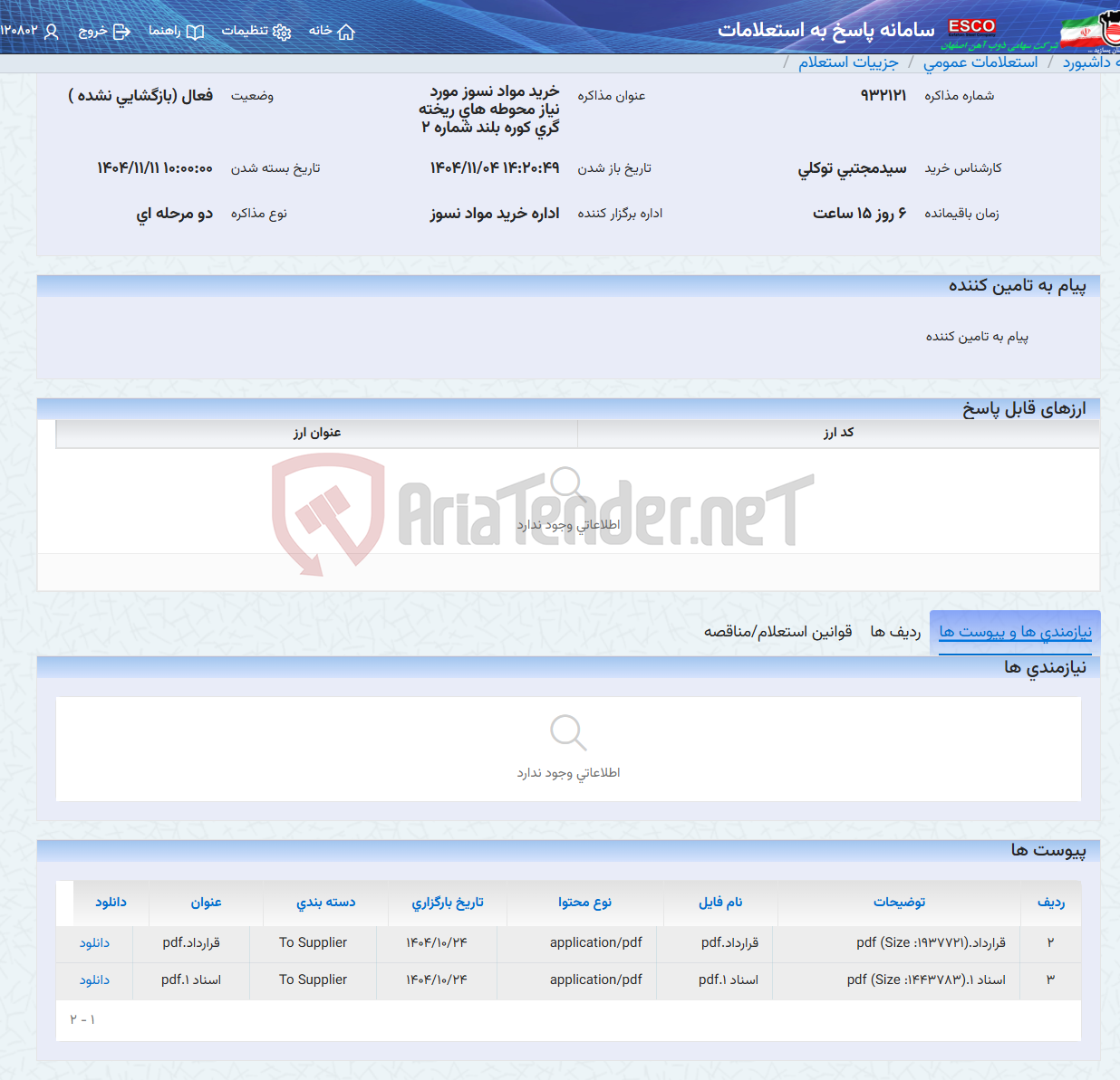 تصویر کوچک آگهی خرید مواد نسوز مورد نیاز محوطه های ریخته گری کوره بلند شماره 2