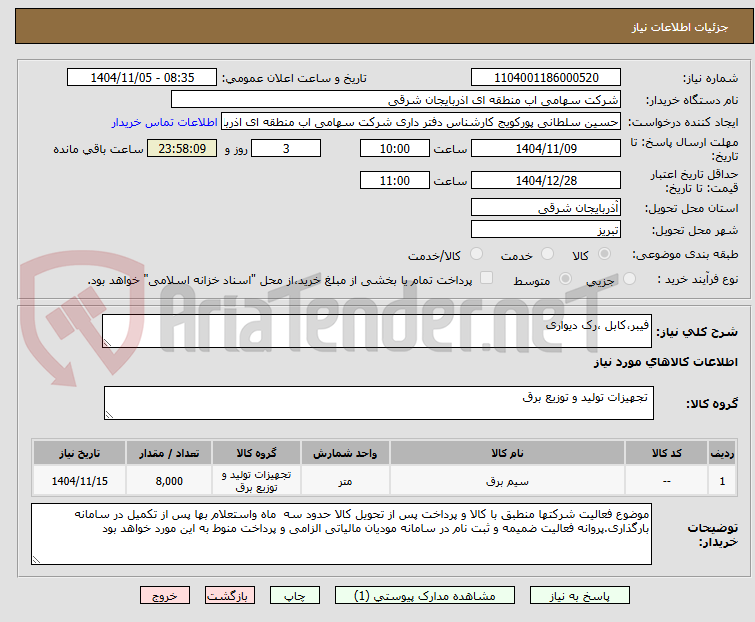 تصویر کوچک آگهی فیبر،کابل ،رک دیواری