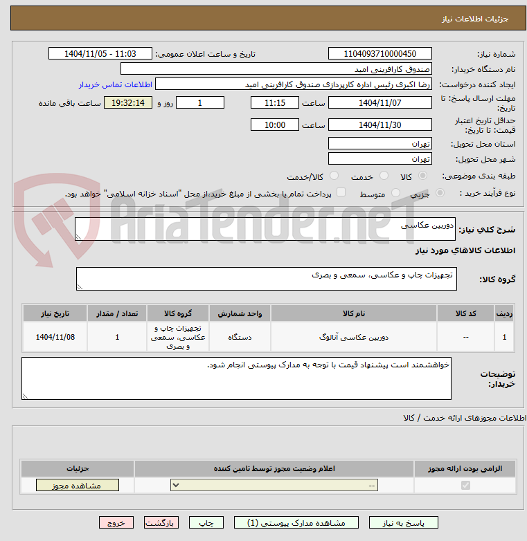 تصویر کوچک آگهی دوربین عکاسی