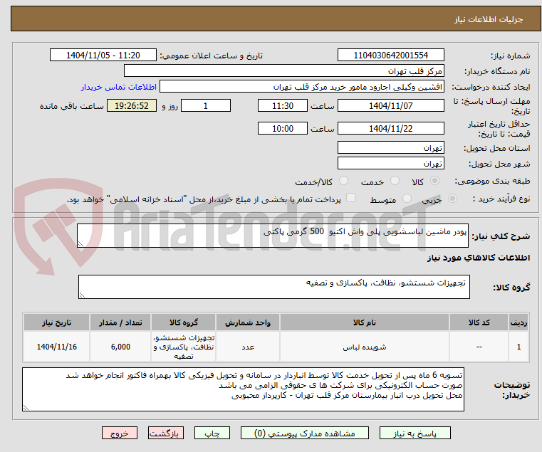 تصویر کوچک آگهی پودر ماشین لباسشویی پلی واش اکتیو  500 گرمی پاکتی