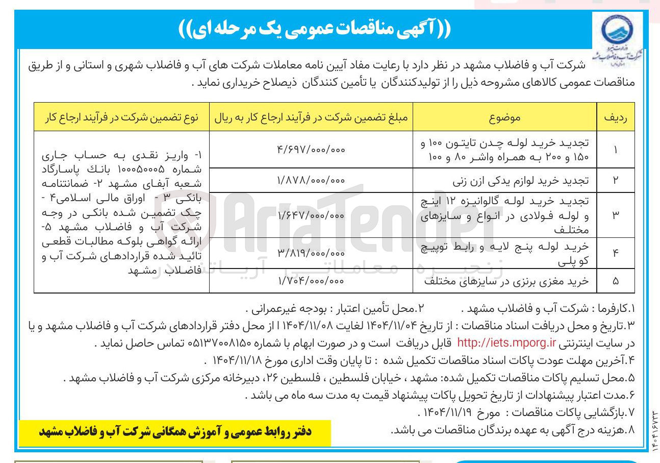 تصویر کوچک آگهی خرید مغزی برنزی در سایزهای مختلف 