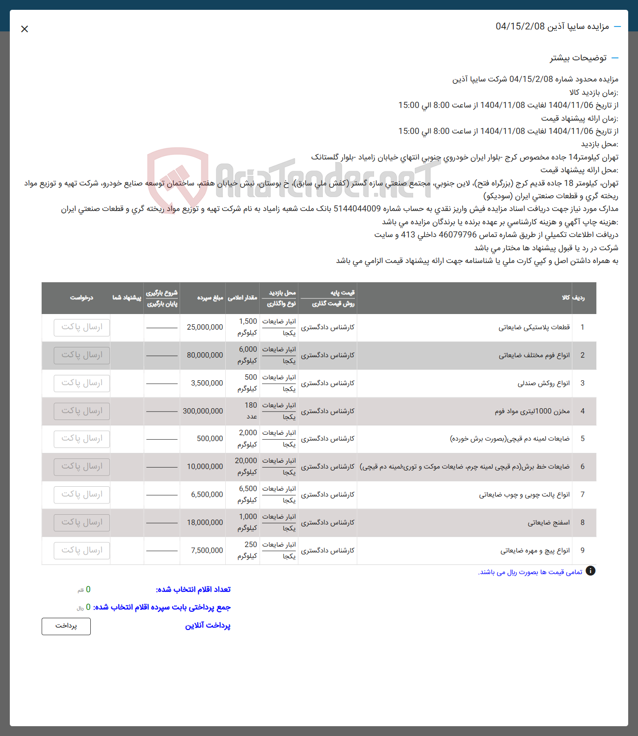 تصویر کوچک آگهی  ضایعات لمینه دم قیچی بصورت برش خورده