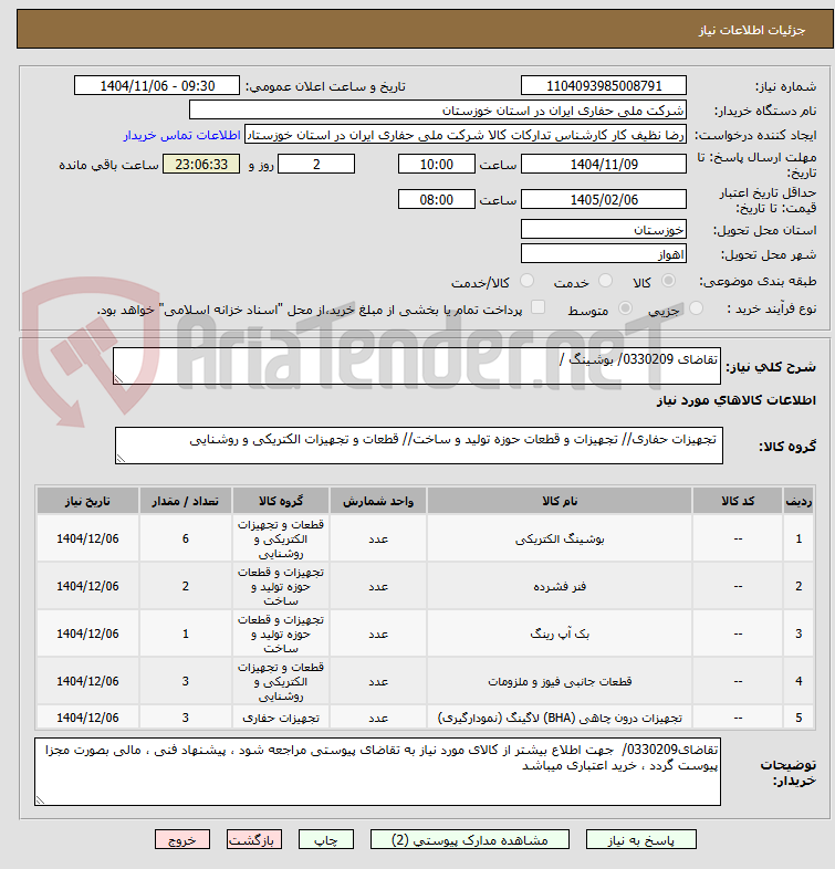 تصویر کوچک آگهی تقاضای 0330209/ بوشینگ /