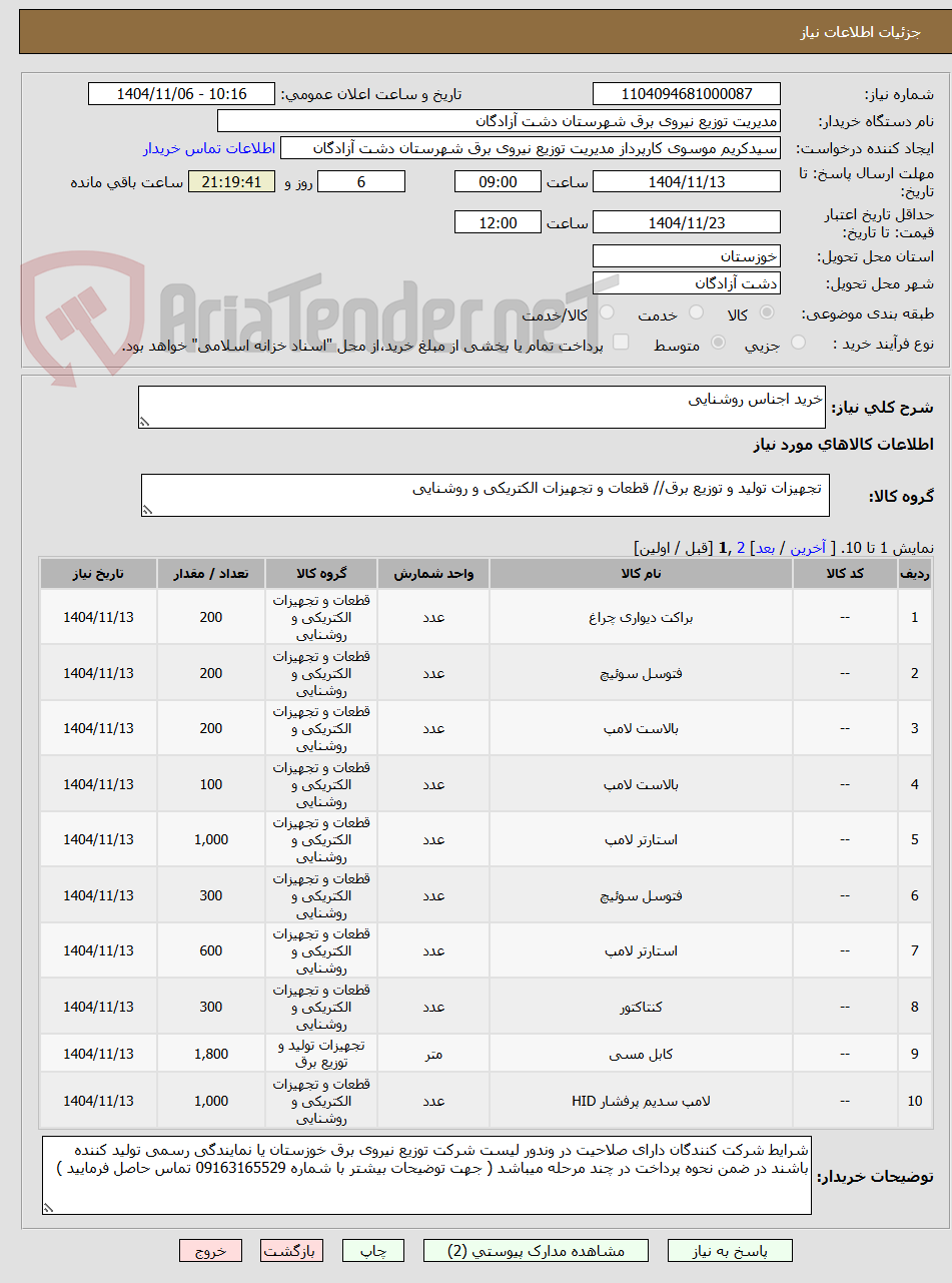 تصویر کوچک آگهی خرید اجناس روشنایی  