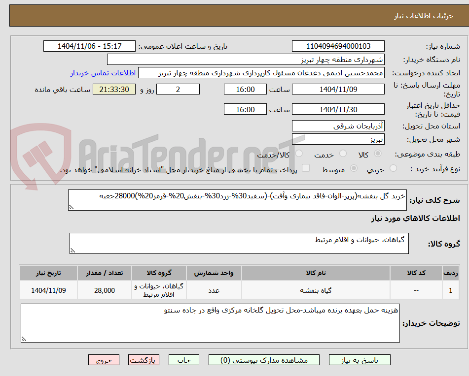 تصویر کوچک آگهی خرید گل بنفشه(پرپر-الوان-فاقد بیماری وآفت)-(سفید30%-زرد30%-بنفش20%-قرمز20%)28000جعبه