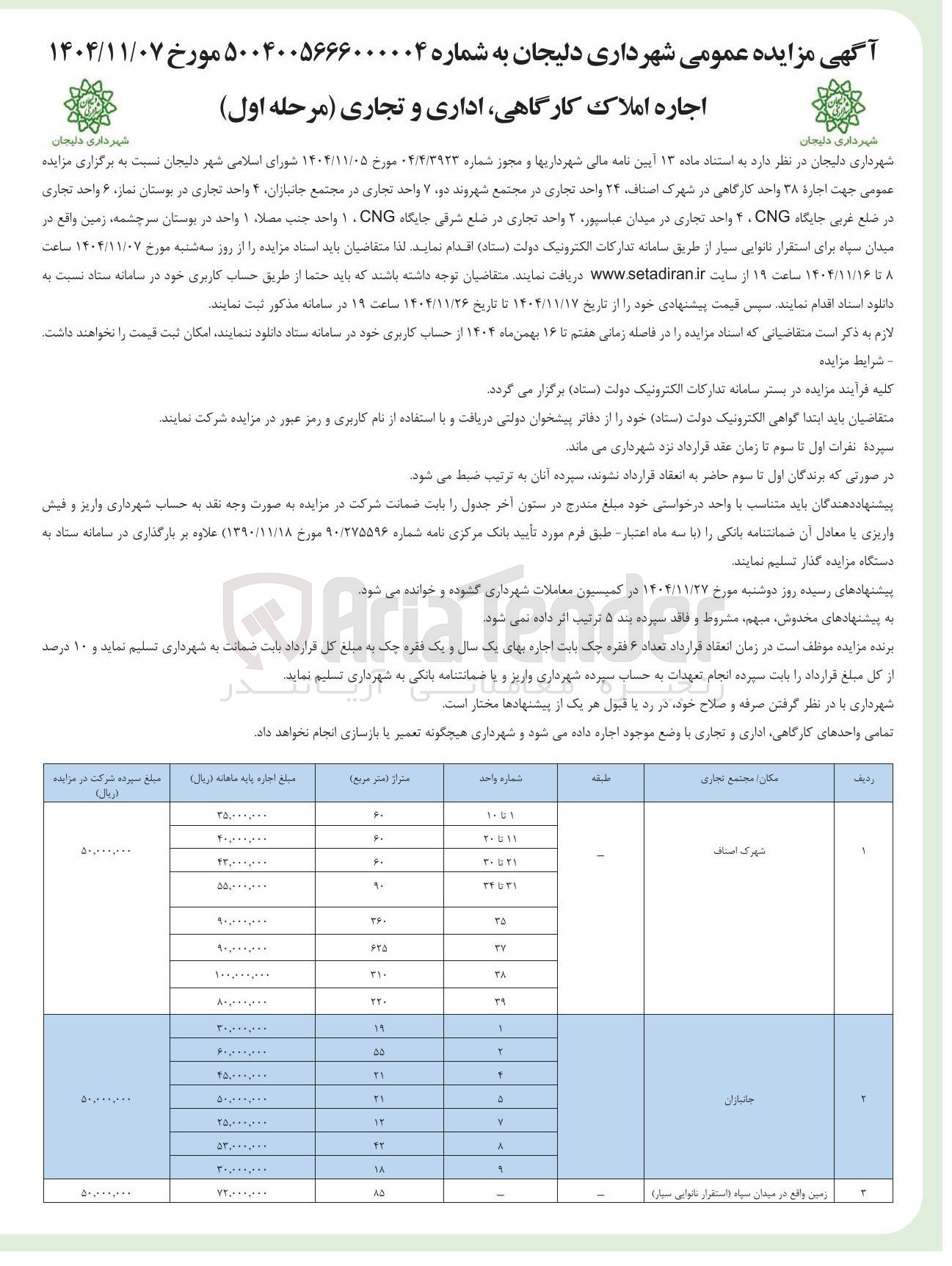 تصویر کوچک آگهی ۲۴ واحد تجاری در مجتمع